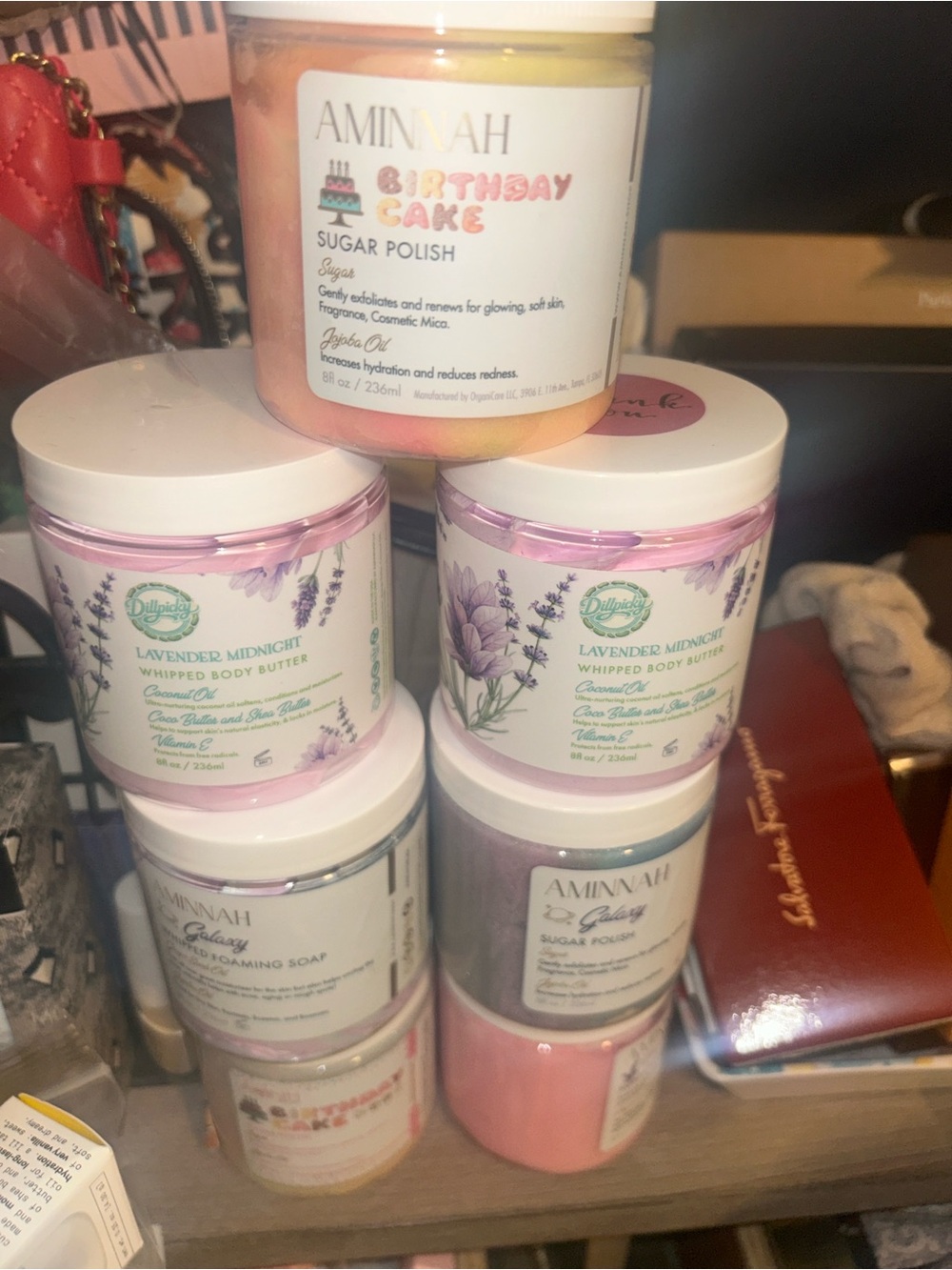Aminnah body polish body butters foaming soap and sugar scrubs🥳🥳❌❌